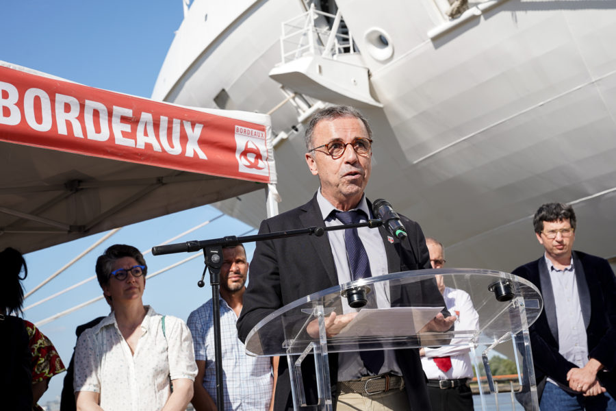 MC2a-Commémoration de l'esclavage 2022-Quai Louis XVIII-Allocution du Maire de la ville de Bordeaux. © Saranda Billaud Photography